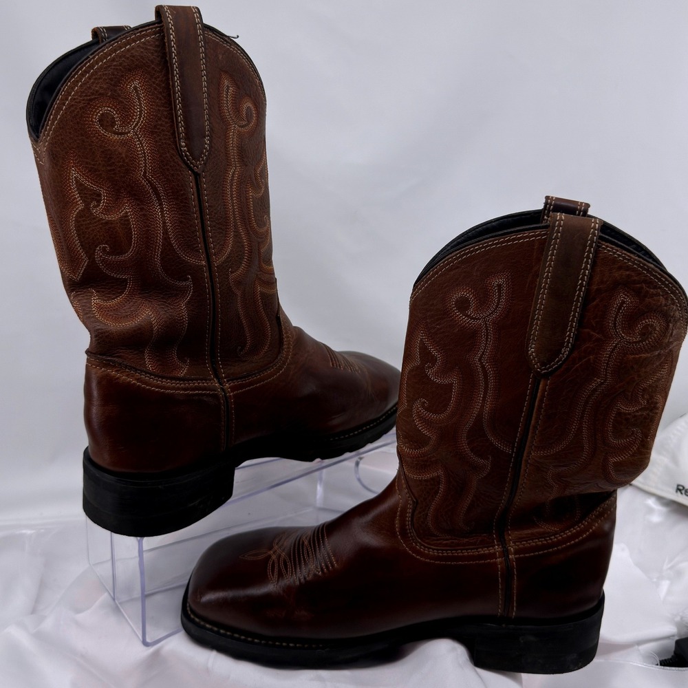 Masterson Boot Co RB4500 Western Boots Mens 10.5 EW Brown Leather Square Toe